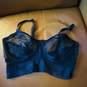 Else Bare Underwire Full Cup Longline Bra | Black, Size 36DD (36E)